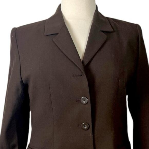 Mark Alexander Vintage Blazer Brown 100% Wool 4 Button Peak Lapel Women Size 14 - Picture 5 of 10